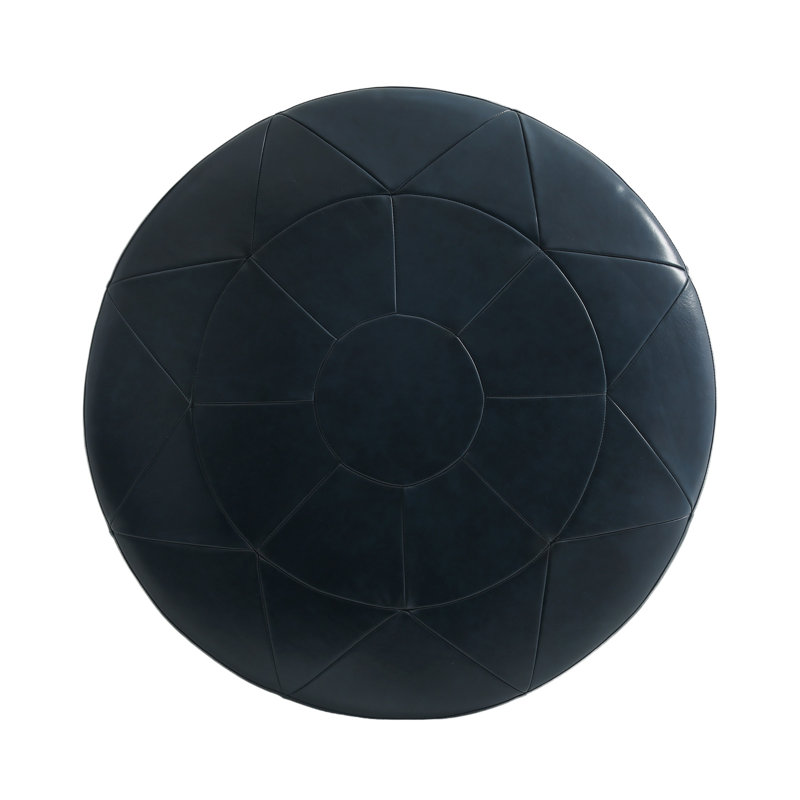 93.2Cm Wide Rectangle Footstool Ottoman, Navy Blue 