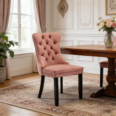 Chaise rembourrée en bois massif