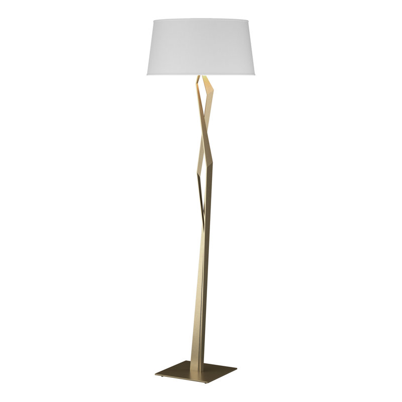 Lampe sur pied 66 po Facet, Anna ton naturel, Or doux