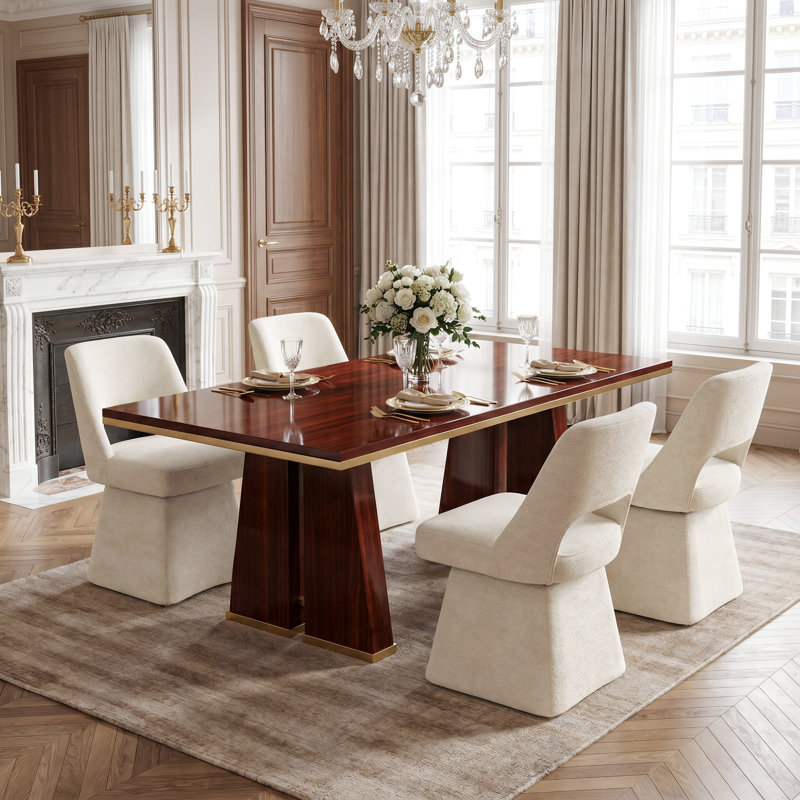 Upholstered Swivel Dining Chair, Beige