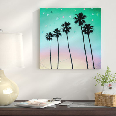 « palm trees iv », reproduction d’impression sur toile