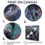 Mauve, vert, monstre levant, pieuvre - monstres, art mural, salon-65973848-65973849