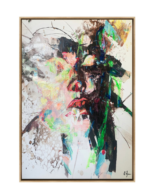 Verre Eclate Luxury Canvas Artwork, 180 cm H x 94 cm W, Oak