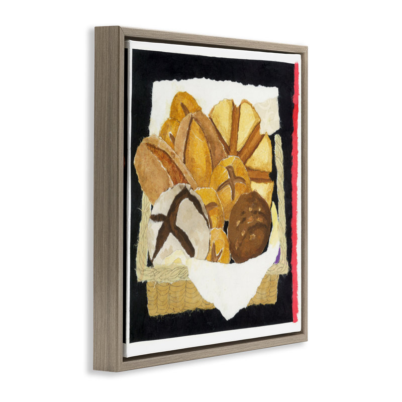Boîte à pain et cadre flottant à rayures, design par Nancy Overton, Cadre flottant orme Montalcino, H 18 po x l 18 po