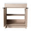 Meuble-lavabo autoportant de 30 pouces. Évier en résine blanche, 2 portes à fermeture douce. Fabrication en contreplaqué, tablette réglable. Poignées en métal. Meuble-lavabo en chêne uni. Corps d'armoire, décoration-877698447-877698443-877698436