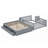Joshau Wood Daybed with Fence Guardrails and 2 Drawers-2055985554