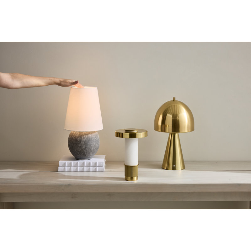 HOPKINTON Rechargeable Table Lamp, Black, Black