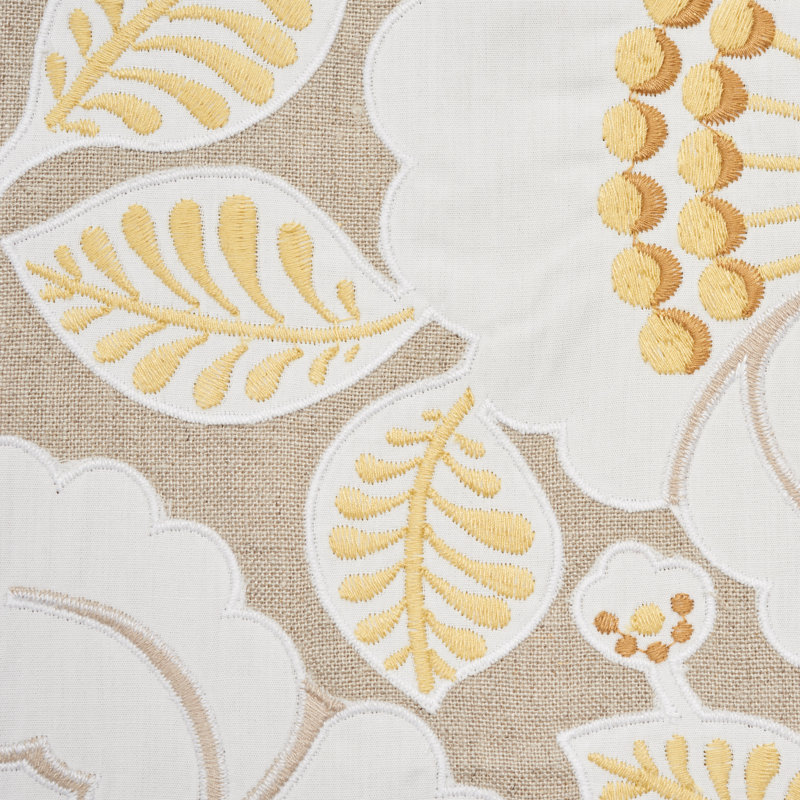 Jackie Applique Embroidery Fabric, Beige