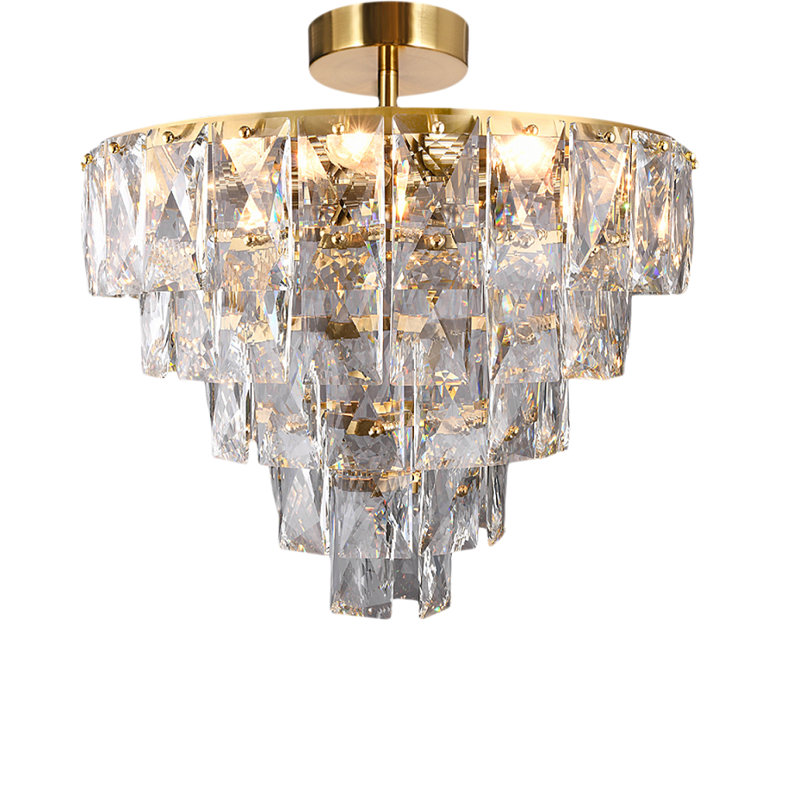 Anyia Semi Flush Mount, Gold