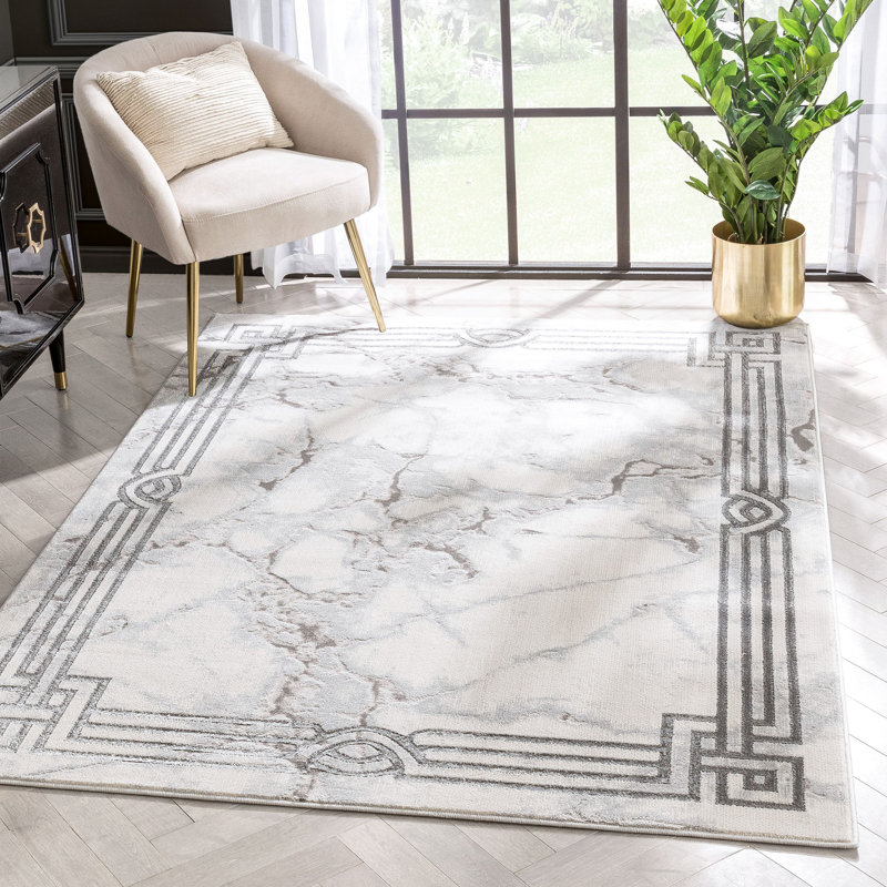 Tapis gris Fairmont Well Fairmont, Rectangle 7 pi 10 po x 9 pi 10 po