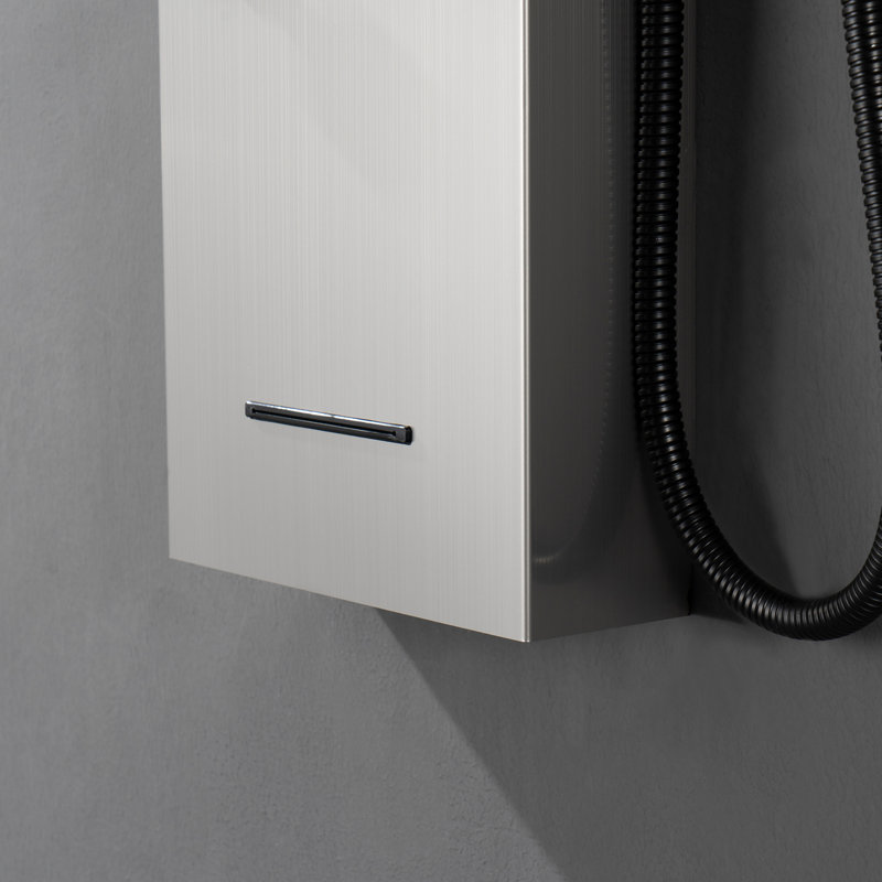 Black Nickel 57.99'' Shower Panel with Rainfall and Body Jets