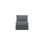 Sydney Armless Chair Charcoal + Slate Cushion
