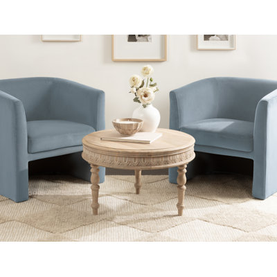 Table basse de salon ronde en bois Iqrame