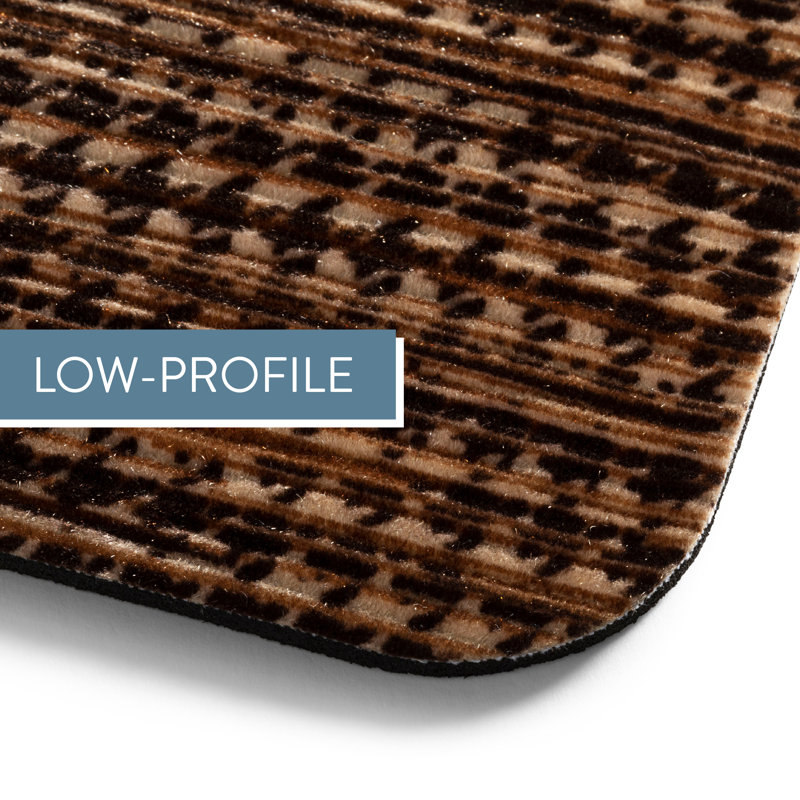 Smooth Step Brown and Black Rubber Kitchen Doormat