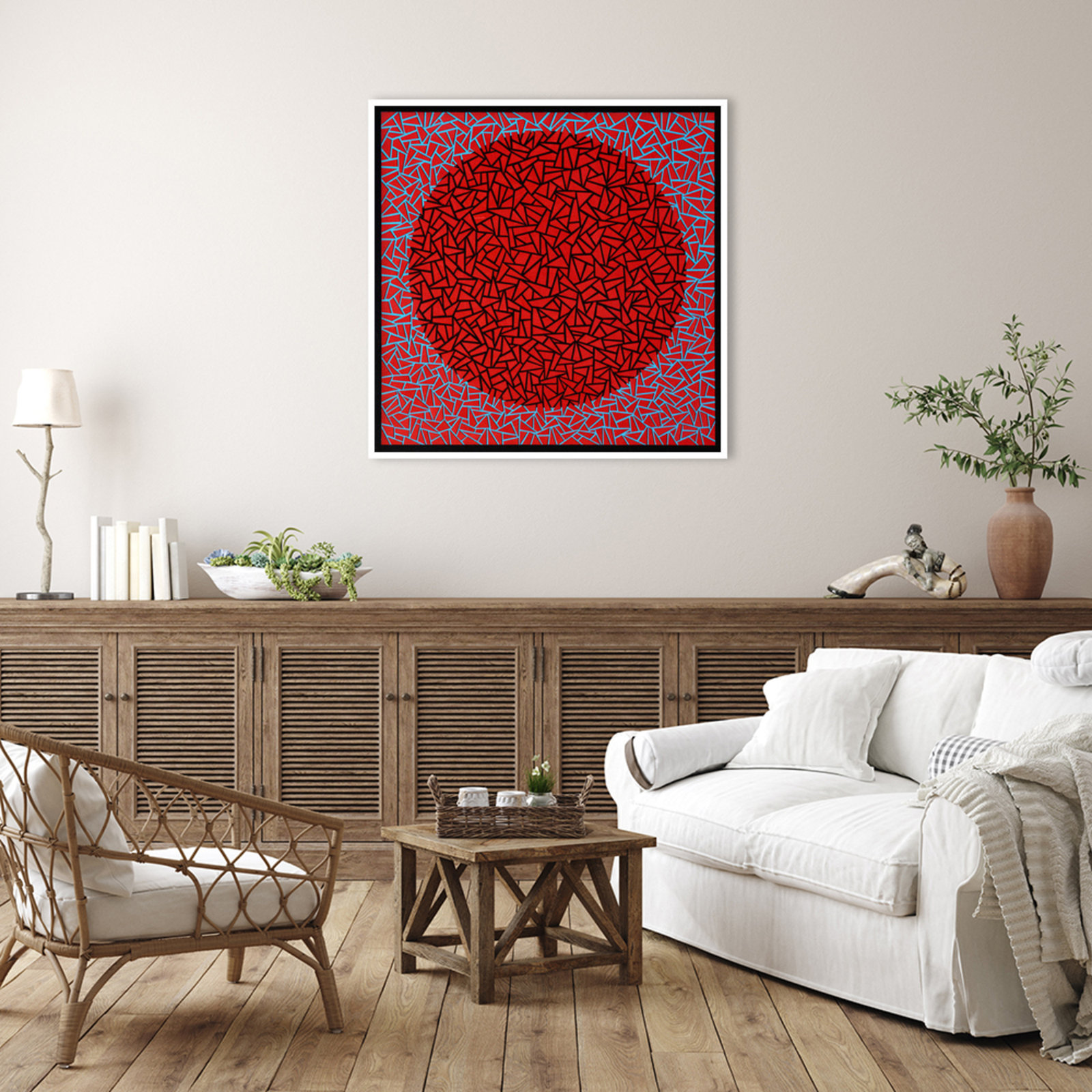 Gods Navel by Alex Dunn, White, 41" H x 41" W x 1" D