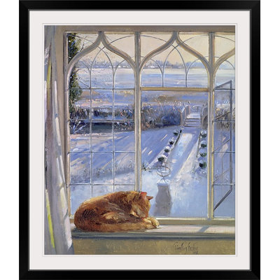 «Yonkers Sundial and Cat» par Timothy Easton, reproduction d'art