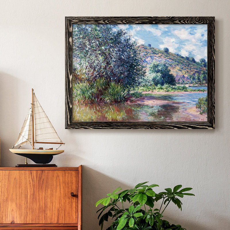 " Landscape At Port ", 18" H x 26" W x 1.5" D, Black