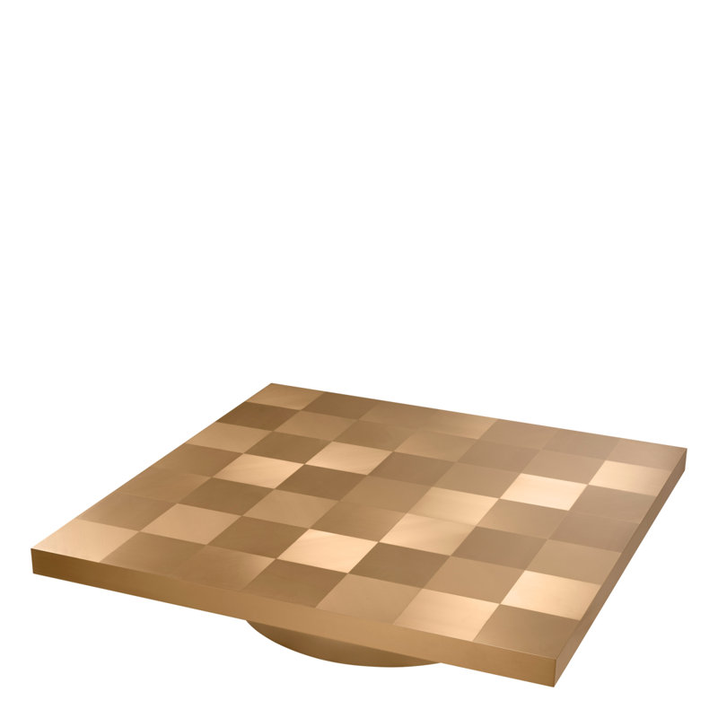 Coffee Table Laporte Brushed Brass Finish - Top