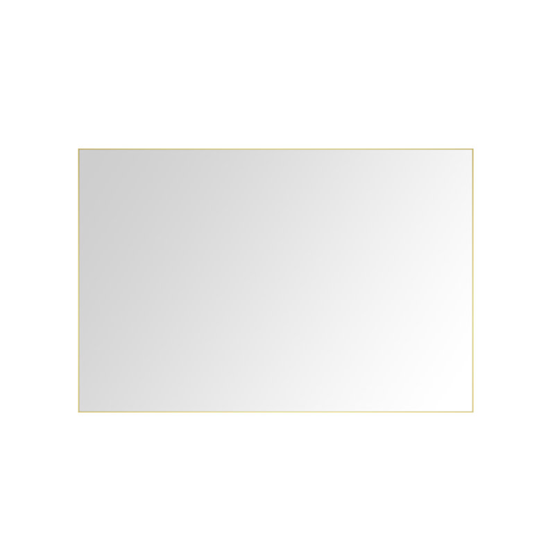 72 po L 48 po Miroir de salle de bain H, 48,03 po x 72,03 po, Doré