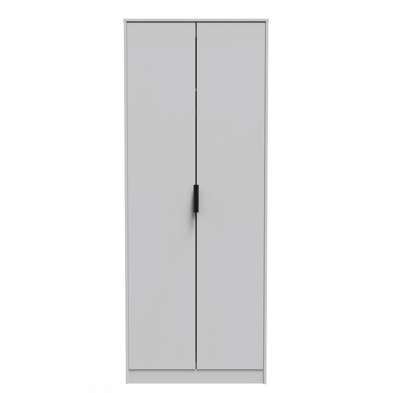 Turah Manufactured Wood Wardrobe, Grey Matt