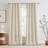 Semi Sheer Rod Pocket Farmhouse Textured Curtains-391720891-391720871