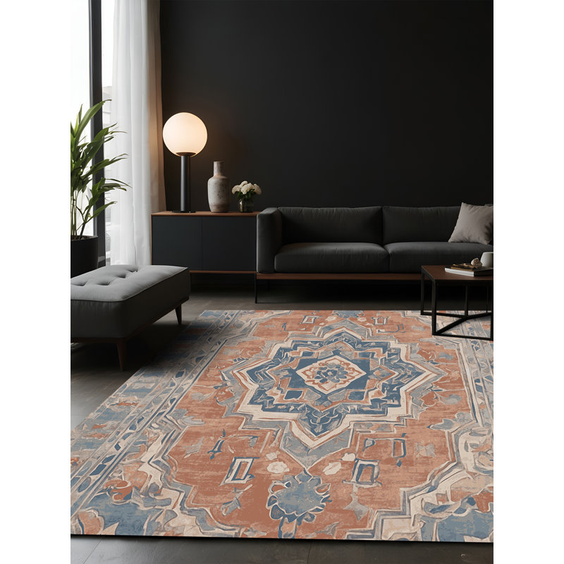 Tapis gris soyeux et moelleux, Rectangle 7 pi x 9 pi