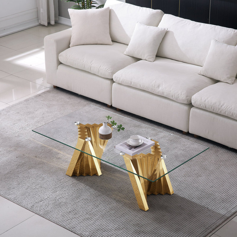 Table basse Burdell Ct031, Argent argent