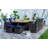 6 - Person Wicker Patio Dining Set with Rectangular Table , Cushions Included-93842997-93842996