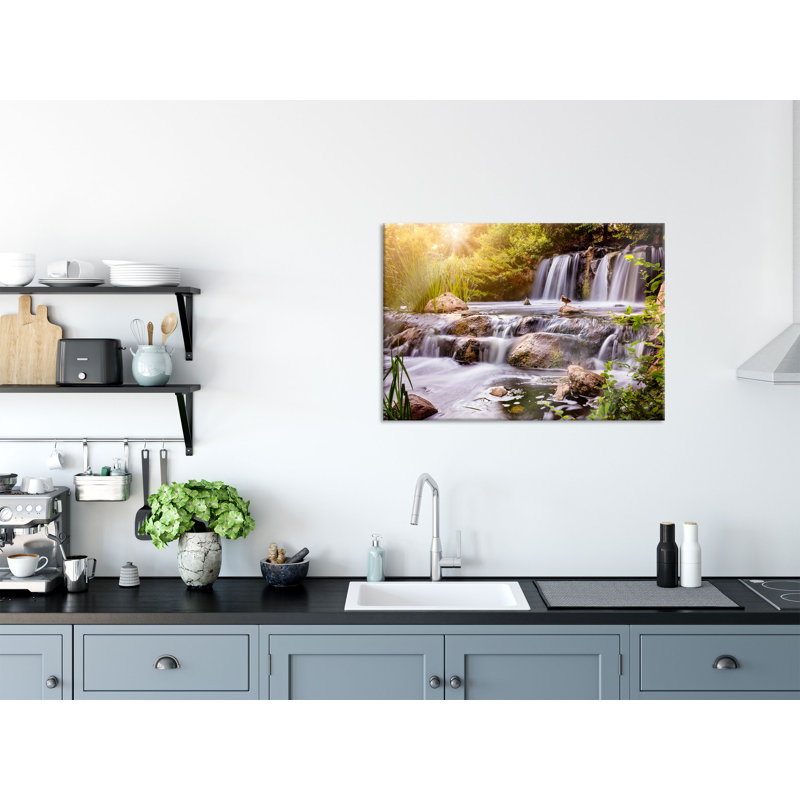 Waterfall - No Frame Print on Glass, 70cm H x 100cm W