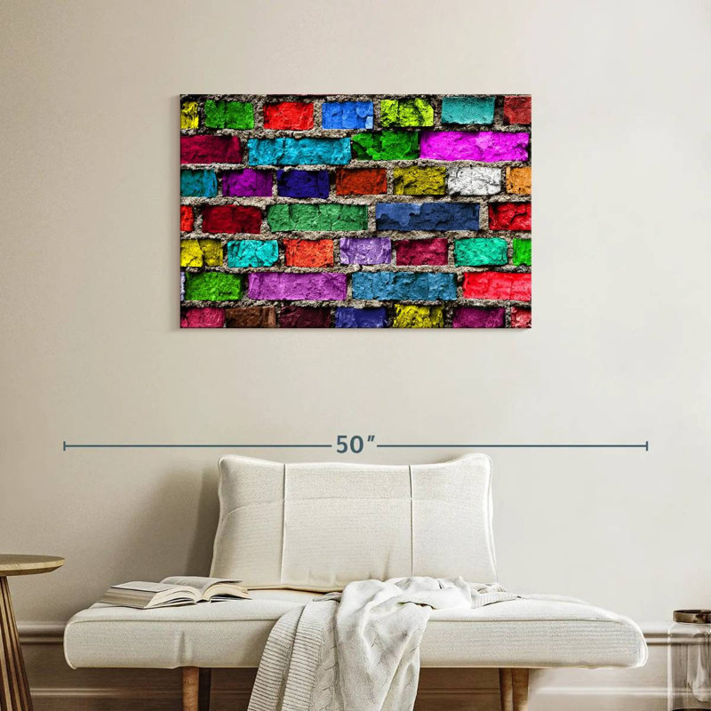 Lilie Rainbow Bricks, 24" H x 36" W