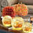 Set of 3 Crackle Glass Ball with LED Lights for Fall Table Decor with Timer