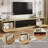 94.5" W TV Stand with Fireplace, Entertainment Center for TV up to 100", Natural-531604645