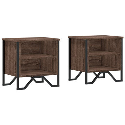 Alliyah 40cm W Metal Bedside Table