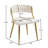 Christal 2 Piece Tufted Velvet Curved Weaved Back with Metal Legs Side Dining Chair Set-1350105847