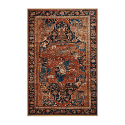 Machine Washable Persian Brown Area Rug