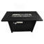 Table de foyer d'extérieur en acier avec couvercle H 25 po x l 42 po