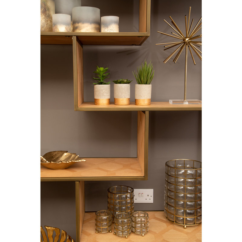 Gonsalve 200cm H x 110cm W Solid Wood Standard Bookcase