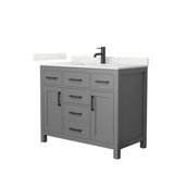 Beckett 42" Freestanding Single Bathroom Vanity with Quartz Top