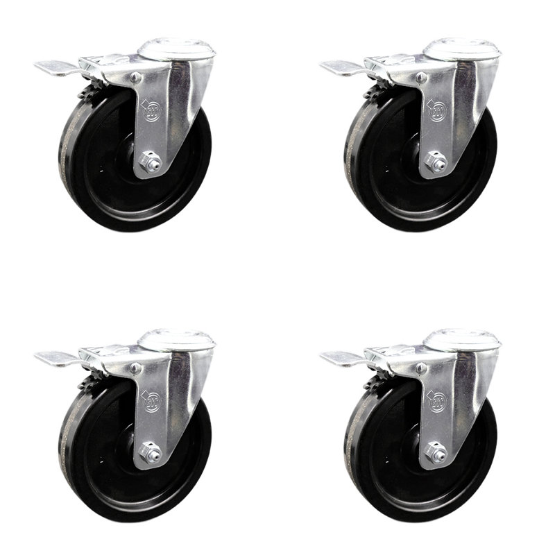 Phenolic Swivel Caster with Total Lock Brake