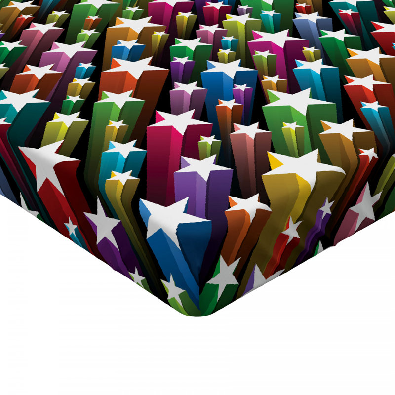 Microfiber Geometric Fitted Sheet, Full Fitted Sheet