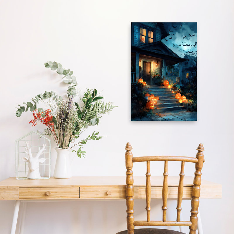 Spooky Halloween Porch, 24" H x 16" W