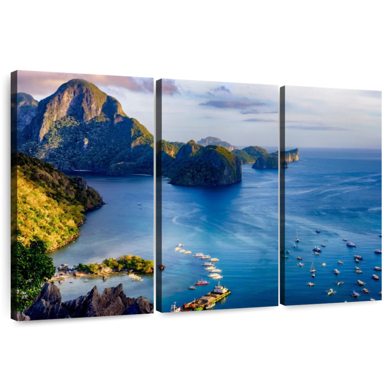 Zone côtière de Gillard El Nido, H 28 po x l 45 po