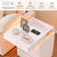 Ensemble de chambre à coucher 3 pièces avec cadre de lit à DEL avec rangement à oreilles et table de chevet à DEL USB-1297693121-1297693123