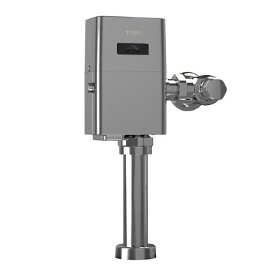 TOTO® ECOPOWER® Touchless 1.28 GPF Toilet Flushometer Valve and 12 Inch Vacuum Breaker Set, Polished Chrome