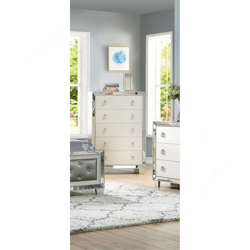 Tiroir à panneau décoratif traditionnel en acier inoxydable avec tiroirs à panneau de chambre à coucher 1 pièce