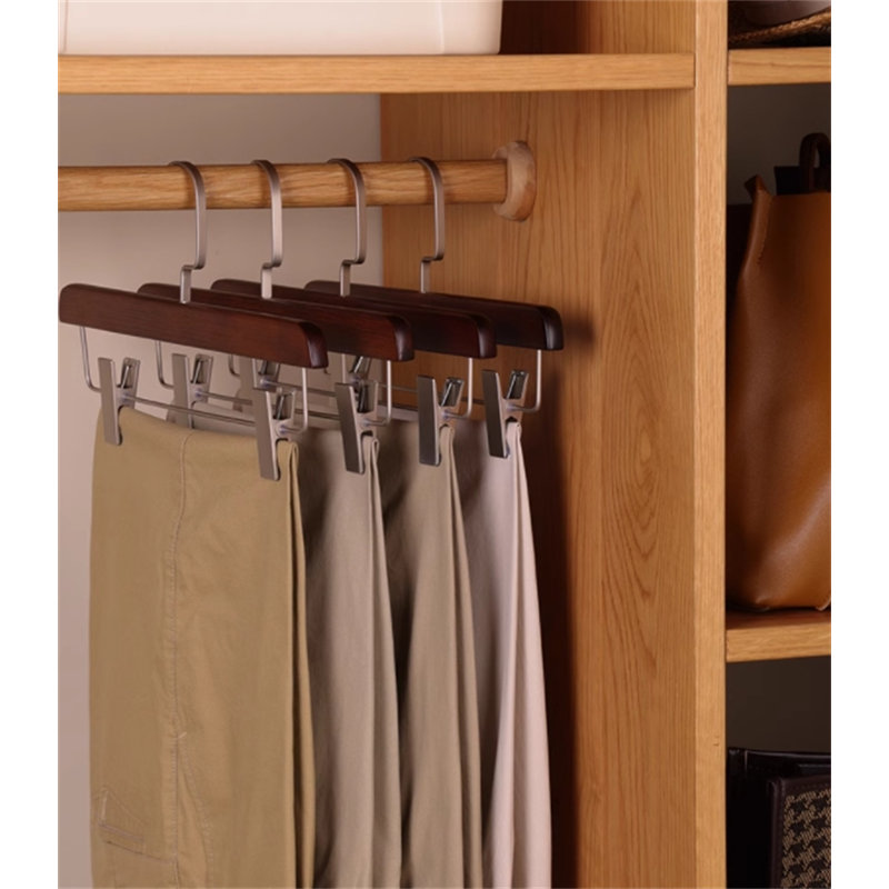 Cintre pour pantalons en bois massif de qualité supérieure, 10