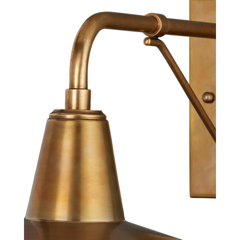 Mariner 1 - Light Outdoor Armed Sconce, Antique Brass