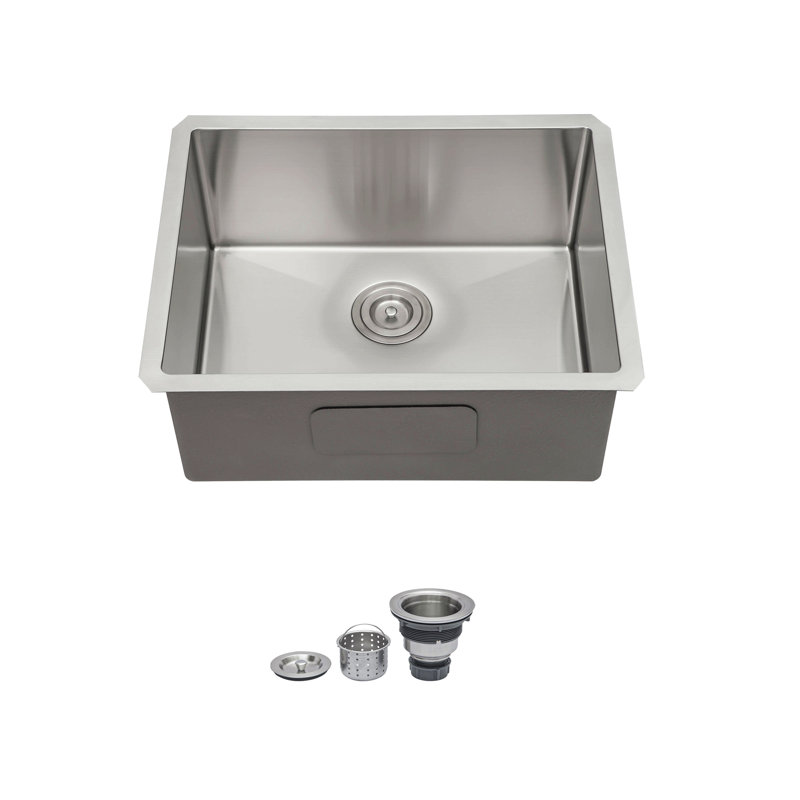 Undermount Sink - Undermount Stainless Steel Kitchen Sink 16 Gauge 9 Inch Deep Single Bowl Kitchen Sink Basin, Includes Drain Assembly (No Additional Accessories)