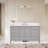 60"x 22" bathroom stone vanity top engineered color with undermount ceramic sink and 3 faucet hole with backsplash