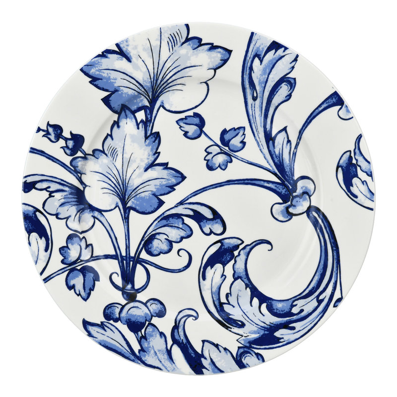 Assiette plate en porcelaine 10,5 po Darryl, ensemble de 4